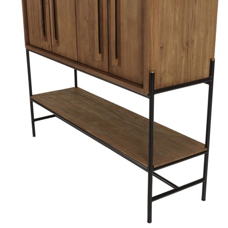SIXTINE Sideboard - Recycled Teak Wood - 4 Doors & 1 Niche