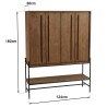 SIXTINE Sideboard - Recycled Teak Wood - 4 Doors & 1 Niche