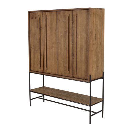 SIXTINE Sideboard - Recycled Teak Wood - 4 Doors & 1 Niche
