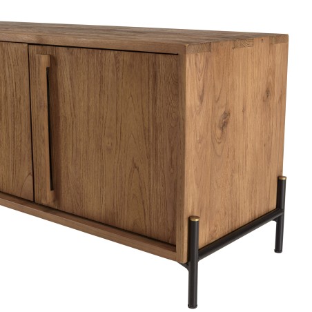 SIXTINE TV Stand - Recycled Teak Wood - 4 Doors