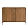 SIXTINE Sideboard - Recycled Teak Wood with Black Metal Legs