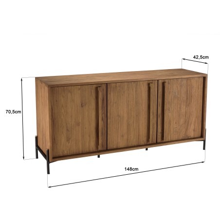 Buffet SIXTINE en bois de teck recyclé