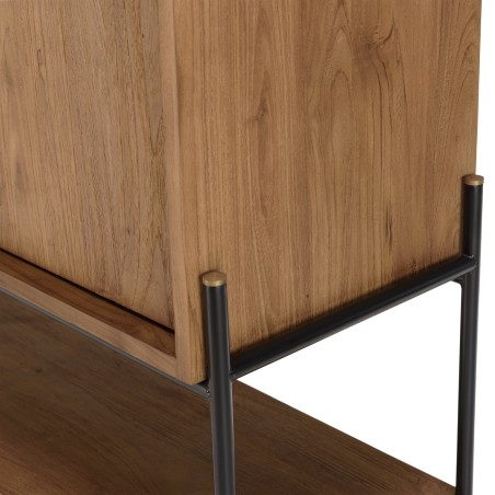 SIXTINE Sideboard - Natural Recycled Teak Wood - 2 Doors & 1 Niche