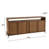 SIXTINE Sideboard - Recycled Teak Wood - 4 Doors & 2 Niches