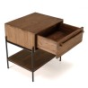 SIXTINE Bedside Table - Recycled Teak Wood - 1 Niche