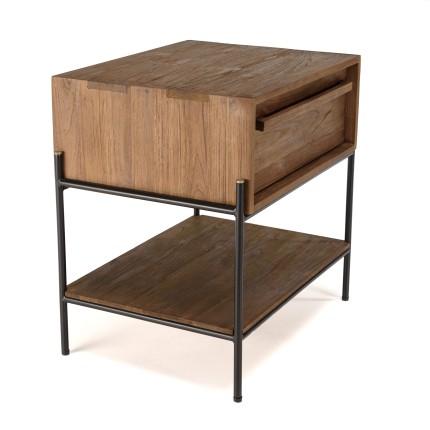 Table de chevet SIXTINE en bois de teck recyclé