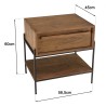 Table de chevet SIXTINE en bois de teck recyclé