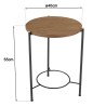 SIXTINE Round Side Table - Recycled Teak and Steel