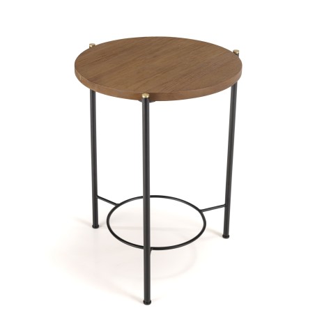 Table d'appoint ronde SIXTINE en métal noir