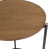SIXTINE Round Side Table - Recycled Teak and Steel