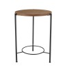Table d'appoint ronde SIXTINE en métal noir