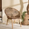 Fauteuil SIXTINE en abaca tressé