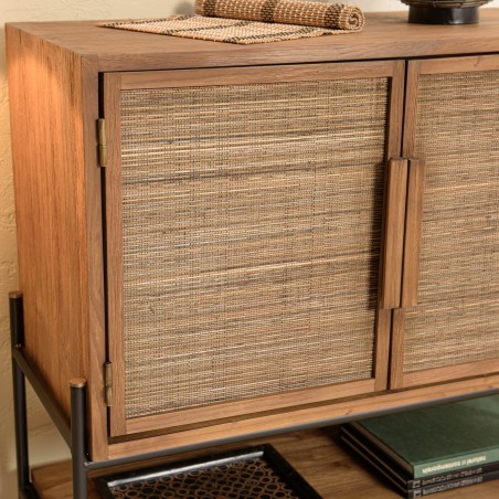 SIXTINE - 2-Door Recycled Teak Wood Sideboard