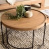 SIXTINE - Set of 2 Oval and Round Coffee Tables