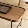 Table basse ovale SIXTINE en bois de teck recyclé
