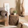 SIXTINE Round Side Table 50x50cm - Woven Coconut Fiber