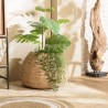 SIXTINE Small Plant Pot in Natural Abaca Weave