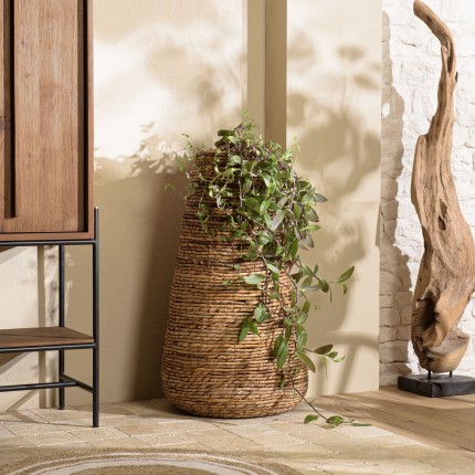 Cache pot SIXTINE - Grand modèle en abaca naturel