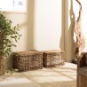SIXTINE - Set of 2 Natural Storage Baskets | Rectangular Weave