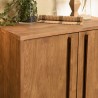 SIXTINE Sideboard - Recycled Teak Wood with Black Metal Legs