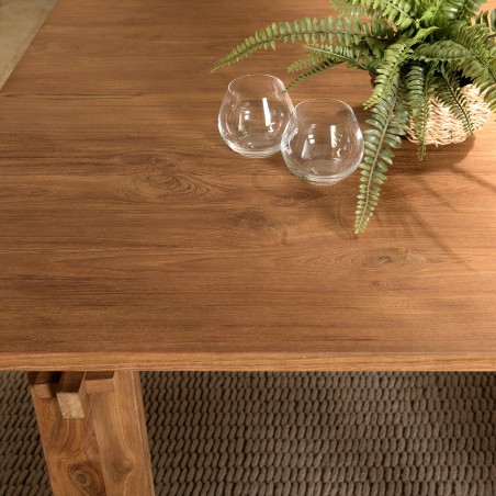 Table à manger SIXTINE en bois de teck recyclé
