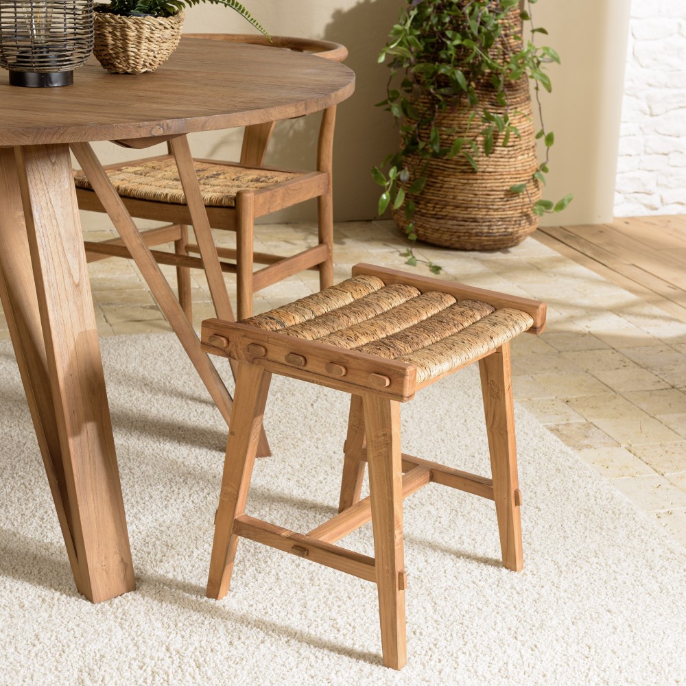 Tabouret SIXTINE en abaca naturel Tabouret SIXTINE en abaca naturel