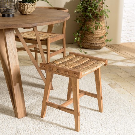 SIXTINE - Natural Abaca Woven Seat Stool