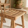 Tabouret SIXTINE en abaca naturel