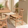 SIXTINE Brown Chair in Recycled Teak Wood - Trendy and Natural