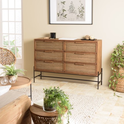 Commode SIXTINE en bois de teck recyclé