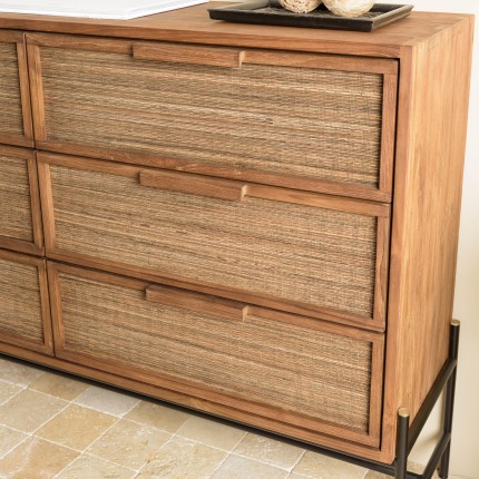 Commode SIXTINE en bois de teck recyclé