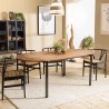 Table à manger ovale SIXTINE 200x105cm en bois de teck recyclé