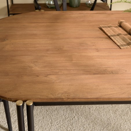 Table à manger ovale SIXTINE 200x105cm en bois de teck recyclé