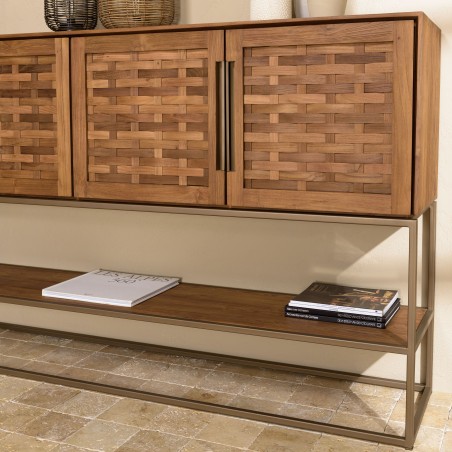 Buffet en bois de teck recyclé SIXTINE