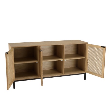 MARCEAU Sideboard - Natural Cane Finish, 3 Doors