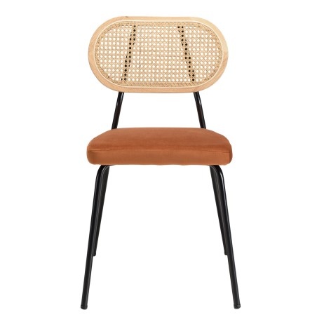 Lot de 2 chaises AGATHE en métal noir