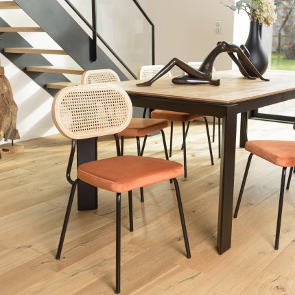 Lot de 2 chaises AGATHE en métal noir