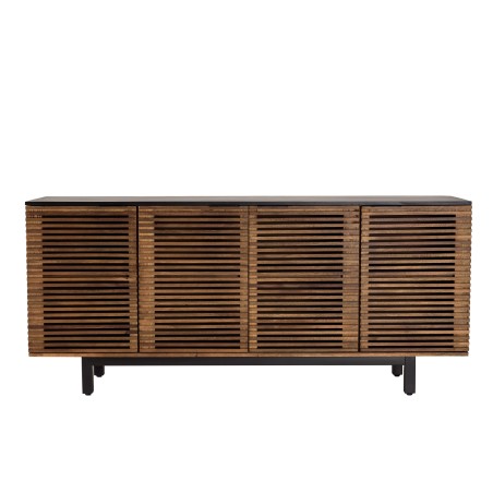 ALIX Mango Wood Sideboard with 4 Open Doors