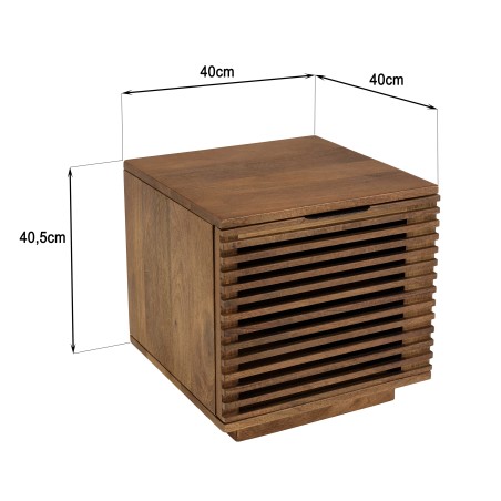 Chevet ALIX en bois de manguier 1 porte