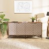 ALIX Mango Wood Sideboard with Ethnic Patterns - 4 Doors