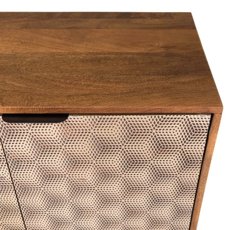 ALIX - Buffet en bois de manguier 4 portes