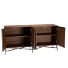 ALIX Mango Wood Sideboard with Ethnic Patterns - 4 Doors