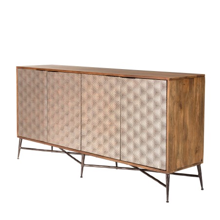 ALIX - Buffet en bois de manguier 4 portes