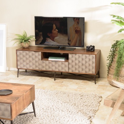 Meuble TV ALIX en bois de manguier