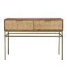 ALIX Mango Wood Console Table with 2 Drawers and Ethnic Patterns