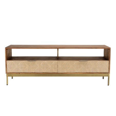 ALIX Mango Wood TV Stand - 2 Niches, 2 Drawers