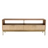 ALIX Mango Wood TV Stand - 2 Niches, 2 Drawers