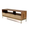 ALIX Mango Wood TV Stand - 2 Niches, 2 Drawers