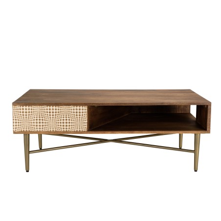 Table basse ALIX en bois de manguier