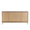 Buffet ALIX en bois de manguier 4 portes - Motifs ethniques